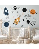 Baby Room Decoration Self Adhesive Cartoon 3d Rocket Wall Stickers