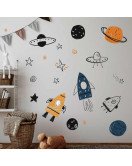 Baby Room Decoration Self Adhesive Cartoon 3d Rocket Wall Stickers