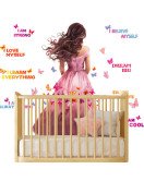 Girls Room Decoration Inspirational Quote Wall Stickers Paper Girls Room Decoration Inspirational Quote Wall Stickers Paper