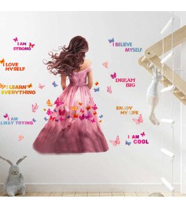 Girls Room Decoration Inspirational Quote Wall Stickers Paper