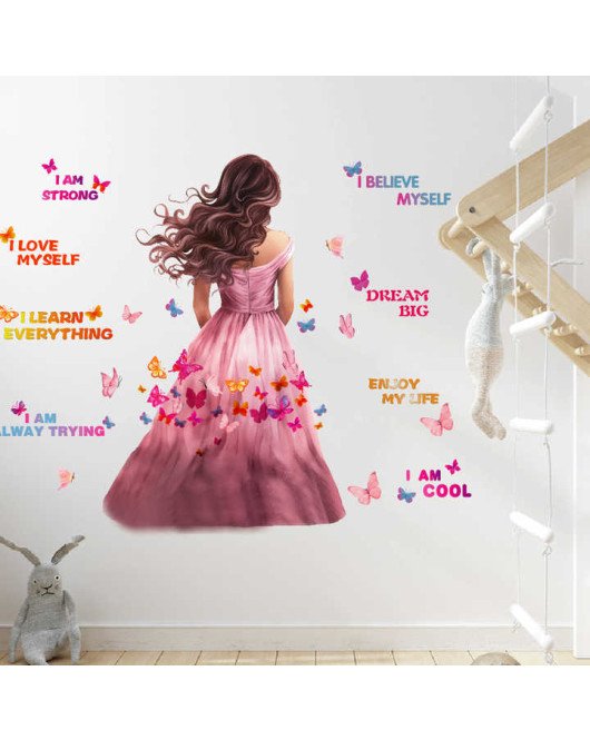 Girls Room Decoration Inspirational Quote Wall Stickers Paper Girls Room Decoration Inspirational Quote Wall Stickers Paper