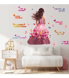 Girls Room Decoration Inspirational Quote Wall Stickers Paper