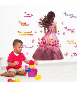Girls Room Decoration Inspirational Quote Wall Stickers Paper