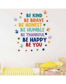 Self Adhesive Colorful Handprint Wall Decoration Stickers For Home Quotes