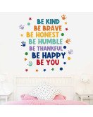 Self Adhesive Colorful Handprint Wall Decoration Stickers For Home Quotes
