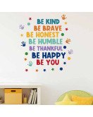 Self Adhesive Colorful Handprint Wall Decoration Stickers For Home Quotes