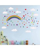 Children's Bedroom Decoration Cartoon 3d Cloud Heart Rainbow Wall Sticker