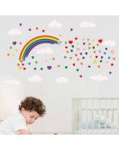Children's Bedroom Decoration Cartoon 3d Cloud Heart Rainbow Wall Sticker