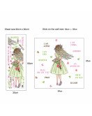 3D Floral Cartoon Girl Inspirational Text Wall Sticker Wall Stickers For Kids Room