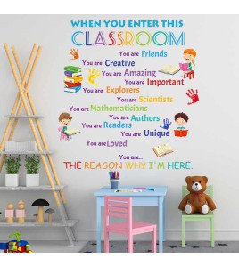 Classroom Decoration Colorful Quote Wall Stickers For School