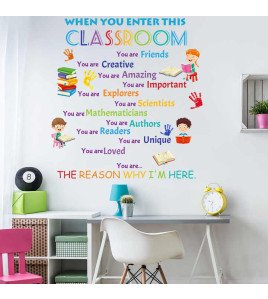 Classroom Decoration Colorful Quote Wall Stickers For School
