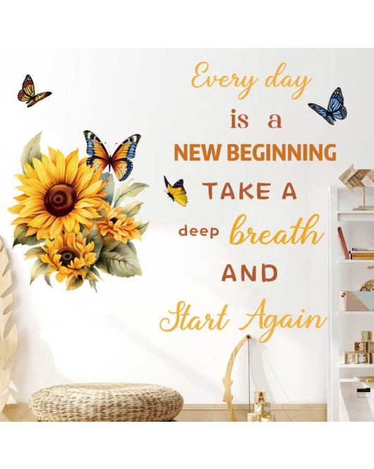 Home Decoration Living Room Sunflower Quote Wallpaper Wall Sticker Home Decoration Living Room Sunflower Quote Wallpaper Wall Sticker