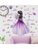 Home Decoration Peel And Stick 3d Butterfly Flower Motivational Wall Sticker For Girl Room
