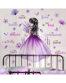 Home Decoration Peel And Stick 3d Butterfly Flower Motivational Wall Sticker For Girl Room
