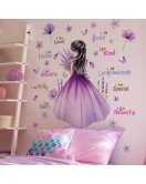 Home Decoration Peel And Stick 3d Butterfly Flower Motivational Wall Sticker For Girl Room