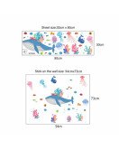 Self Adhesive Underwater Whale Animal Cartoon Nursery Wall Decals Self Adhesive Underwater Whale Animal Cartoon Nursery Wall Decals