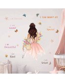 Girls Room Decoration Motivation Quotes Wall Decals Custom Pvc Sticker