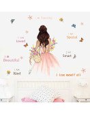 Girls Room Decoration Motivation Quotes Wall Decals Custom Pvc Sticker
