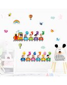 Nursery Decoration Cartoon Number Train Big Wall Stickers For Kids - Model Sf39205