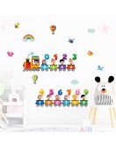 Nursery Decoration Cartoon Number Train Big Wall Stickers For Kids - Model Sf39205