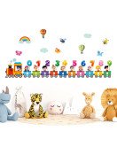 Nursery Decoration Cartoon Number Train Big Wall Stickers For Kids - Model Sf39205