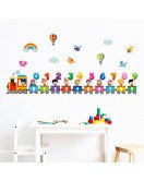 Nursery Decoration Cartoon Number Train Big Wall Stickers For Kids - Model Sf39205