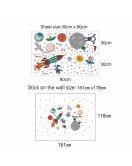 Self Adhesive Cartoon Rocket With Star Kids Room Wall Stickers Self Adhesive Cartoon Rocket With Star Kids Room Wall Stickers