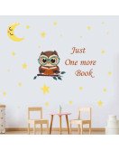 Self Adhesive Wholesale Cartoon Owl With Moon Wall Kids Stickers