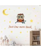 Self Adhesive Wholesale Cartoon Owl With Moon Wall Kids Stickers