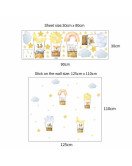 Removable Cartoon Animal Hot Air Balloon Wall Sticker Pvc Sticker
