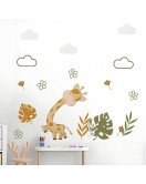 Home Decoration 3d Cartoon Giraffe Wall Stickers Kids' Room - Model Sf39244