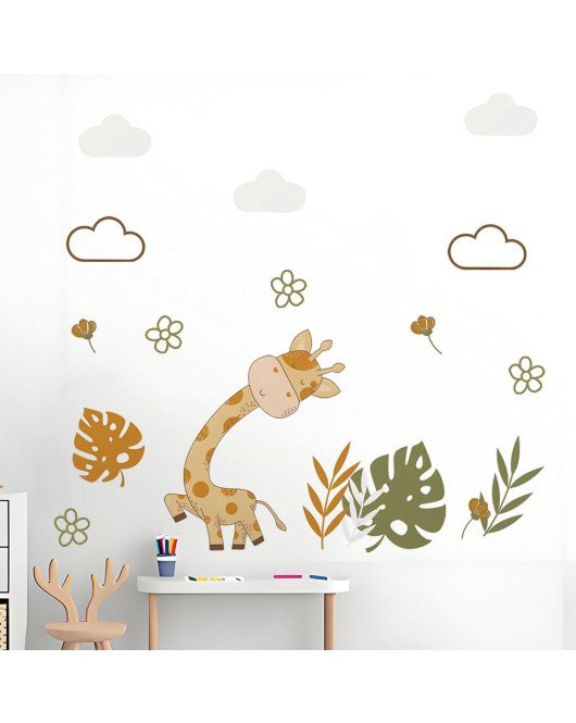 Home Decoration 3d Cartoon Giraffe Wall Stickers Kids' Room - Model Sf39244