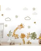 Home Decoration 3d Cartoon Giraffe Wall Stickers Kids' Room - Model Sf39244