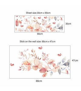 Living Room Self Adhesive 3d Tree Leaf Wall Art Stickers