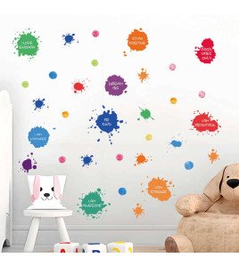 Kids Room Decoration Colorful 3d Ink Quote Wall Sticker Pvc