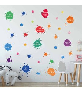Kids Room Decoration Colorful 3d Ink Quote Wall Sticker Pvc