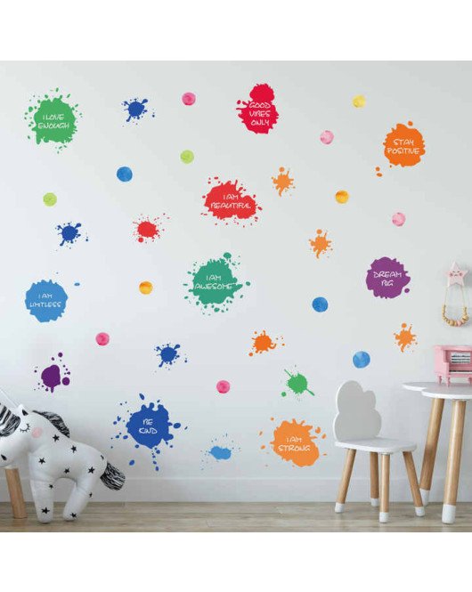 Kids Room Decoration Colorful 3d Ink Quote Wall Sticker Pvc Kids Room Decoration Colorful 3d Ink Quote Wall Sticker Pvc