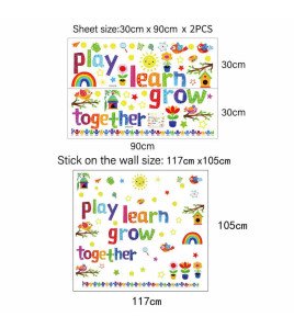 Removable Self Adhesive Baby Room Quote School Wall Stickers