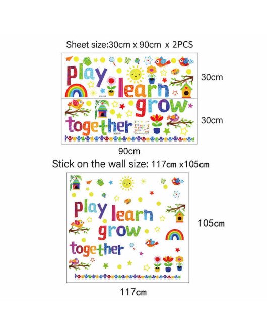 Removable Self Adhesive Baby Room Quote School Wall Stickers Removable Self Adhesive Baby Room Quote School Wall Stickers