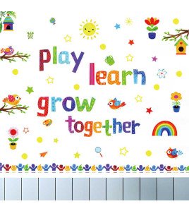 Removable Self Adhesive Baby Room Quote School Wall Stickers