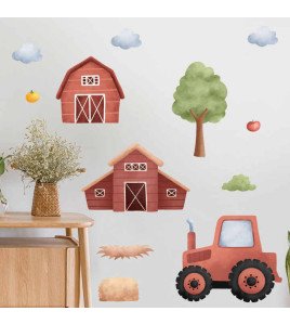 Wholesale Pvc Cartoon Farm Wall Sticker For Baby Room