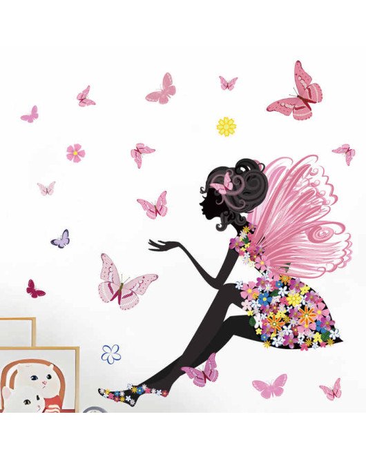 Bedroom Decoration Butterfly Princess Wall Stickers For Girls
