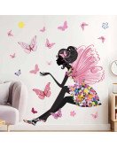 Bedroom Decoration Butterfly Princess Wall Stickers For Girls