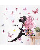 Bedroom Decoration Butterfly Princess Wall Stickers For Girls