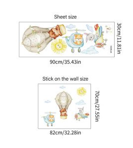Cheap Kids Bedroom Cartoon Animal Vinyl Nursery Wall Stickers - Model Sf39353