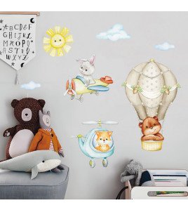 Cheap Kids Bedroom Cartoon Animal Vinyl Nursery Wall Stickers - Model Sf39353
