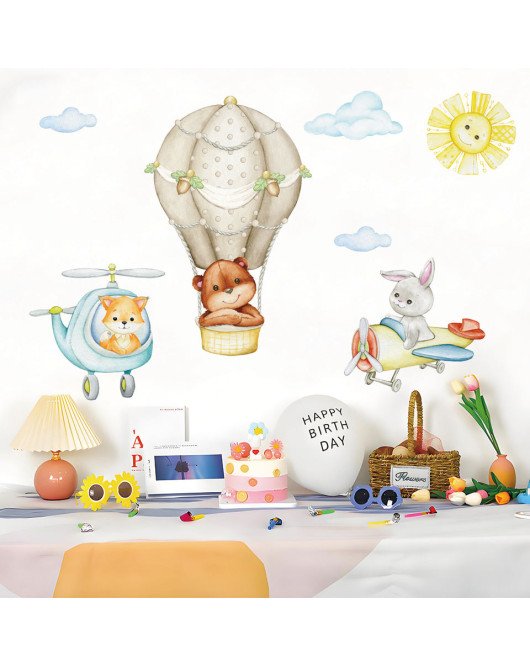Cheap Kids Bedroom Cartoon Animal Vinyl Nursery Wall Stickers - Model Sf39353
