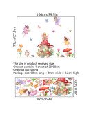 Self-adhesive Cartoon Fairy With Mushroom Baby Stickers For Wall Safari - Model Sf39379