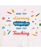 Kids' Room Learning Inspirational Quote Vinyl Mural Wall 3d Sticker Wallpaper Door - Model Sf39389