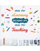 Kids' Room Learning Inspirational Quote Vinyl Mural Wall 3d Sticker Wallpaper Door - Model Sf39389